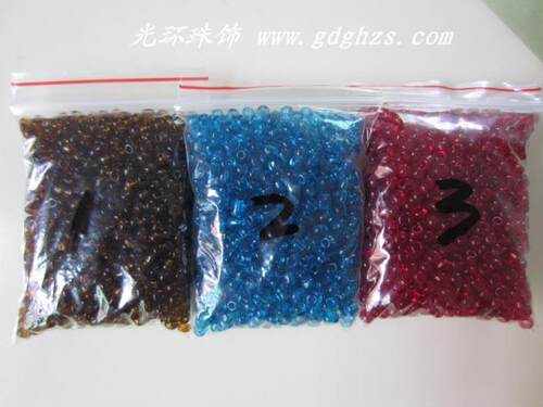 DIY米珠 珠子 串珠材料 手缝珠 十字绣珠 3.6mm玻璃珠多色入50克