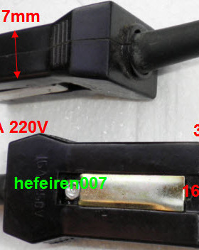 电饭锅配件 1600W--3000W大功率电饭锅插头15A 220V宽距