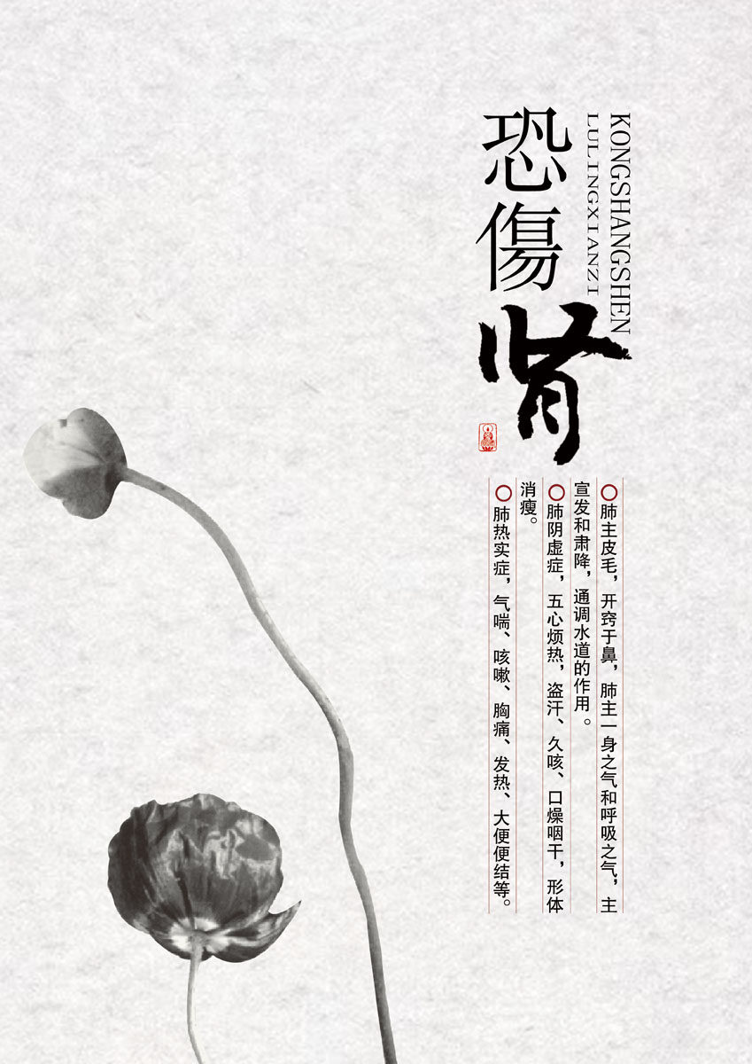 海报印制350养生展板2080中式传统养生恐伤肾psd