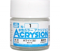 MR.HOBBY N1 白色 ACRYSION系10ml水性模型油漆