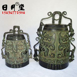 仿古青铜器双龙编钟 曾侯乙铜编钟 铜编钟 家居饰品摆件工艺礼品