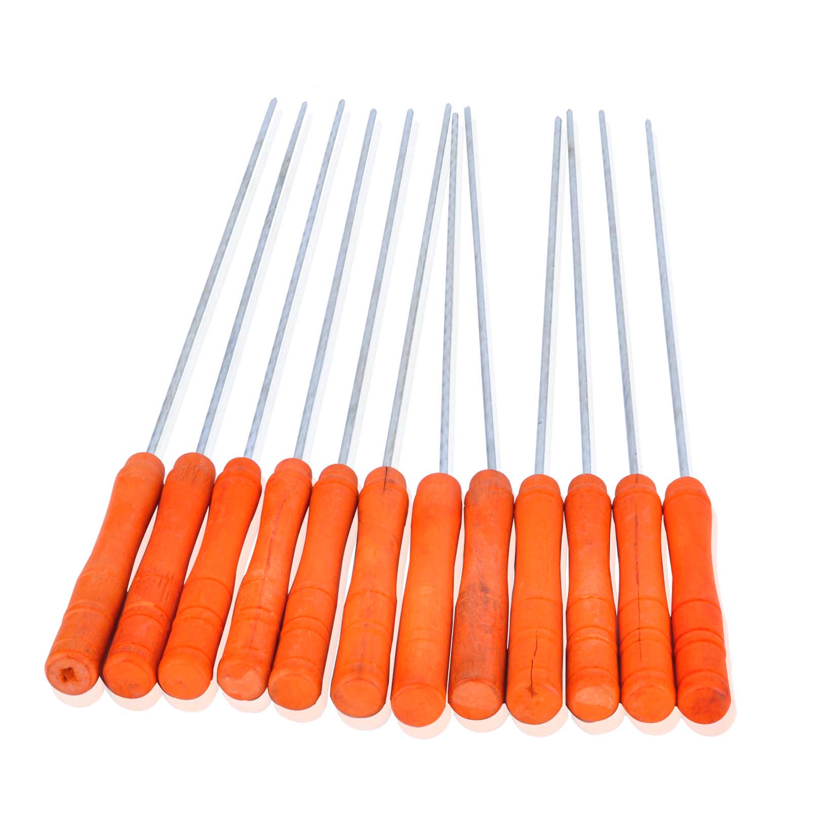 烧烤常用工具针木柄12只装烤针烧烤用品麻花烤肉针家居实用烧烤针