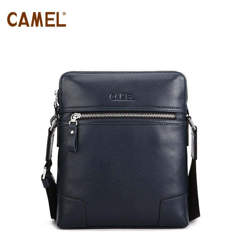 【非卖品】camel骆驼 男士单肩包 真皮男包 欧美休闲包包 单