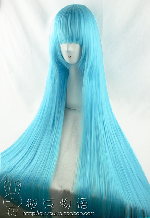 【kyouko假发】cosplay电波女 藤和艾莉欧 冰蓝色长直1米