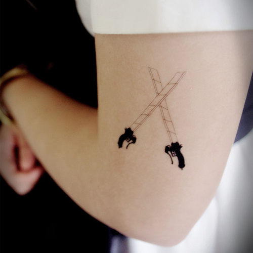 【女仆TATOO】045进击的巨人周边 美工刀纹身贴 J0017-剑
