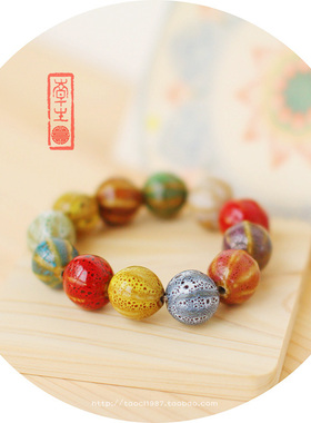 陶瓷饰品爱心礼物情侣手链