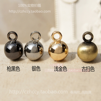 diy直径合金球形银色饰品配件