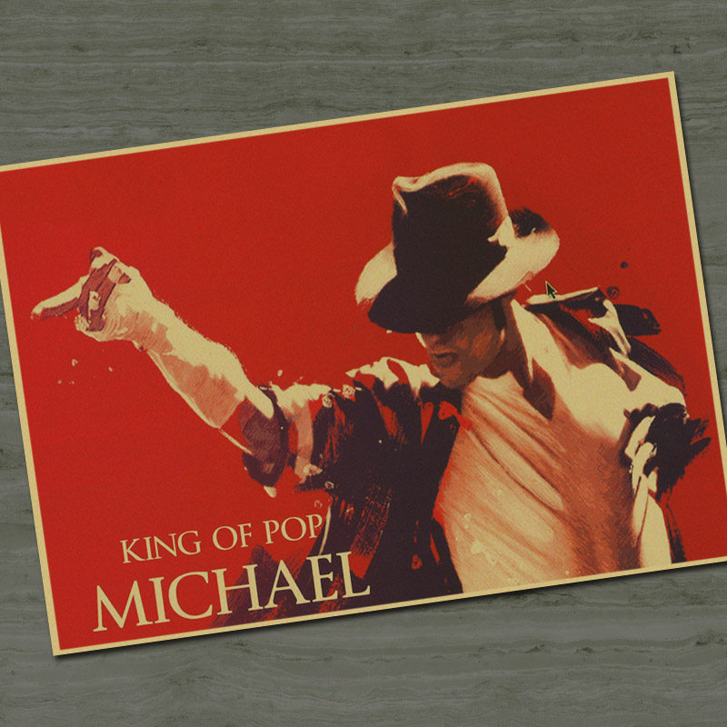 杰克逊jackson 摇滚怀旧复古电影牛皮纸音乐海报酒吧装饰画芯贴画