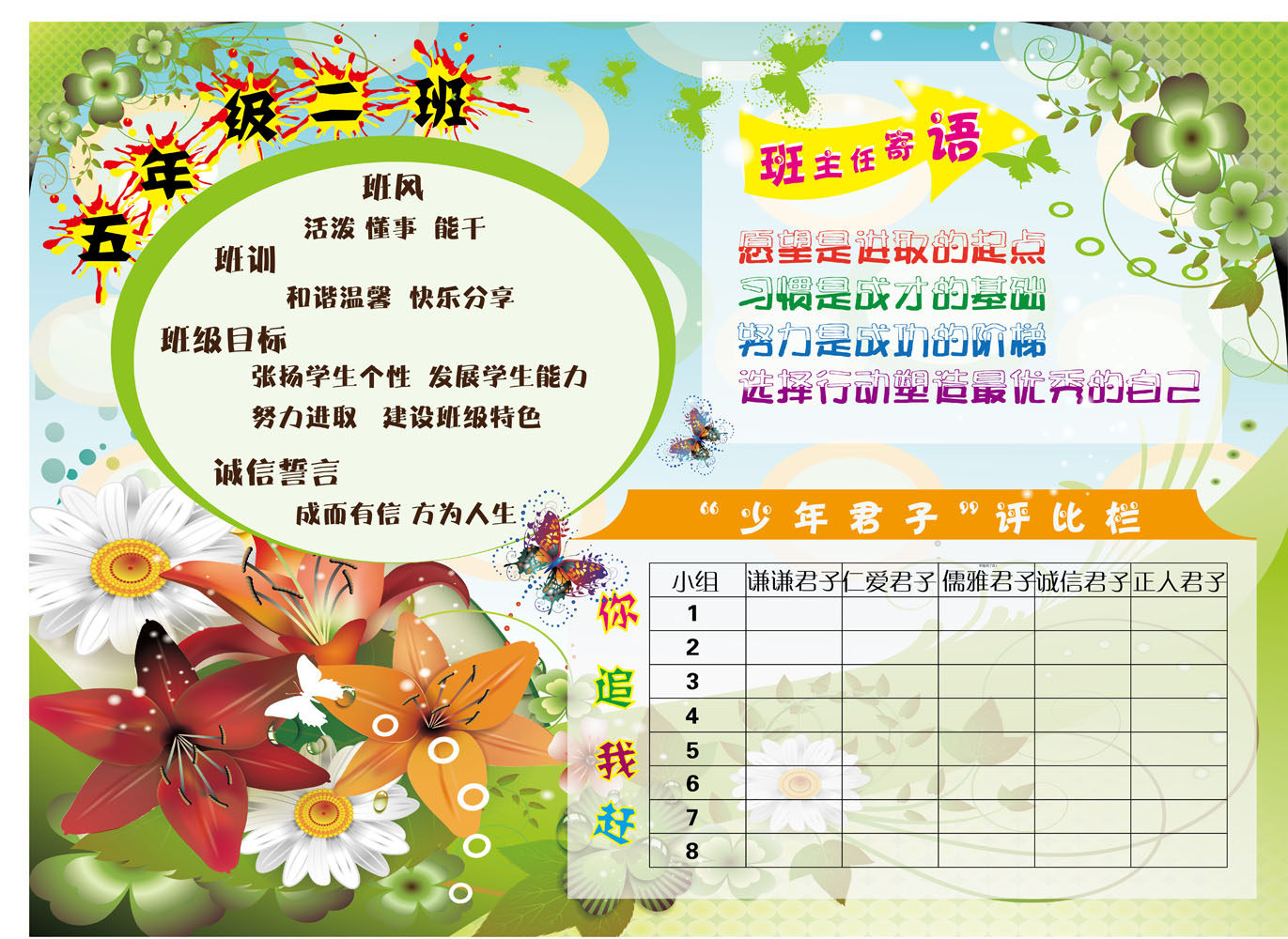 612海报印制海报展板素材729班级文化班风班纪班级公约0
