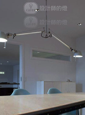 设计师的灯欧式现代简约宜家客厅餐厅卧室美式双头铝罩托勒密吊灯