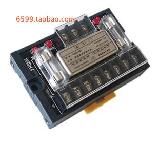 滤波器保险丝端子台D072-10A交流电220V栅栏式一分四欧式接线1分6