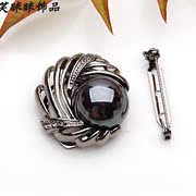 Package mail smiling Korean Crystal brooch brooch suit scarf ring dual brooch pin clasp Korea