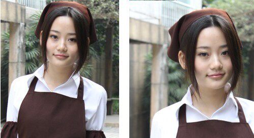 家居工作头巾 咖啡厅围裙 卡丹皇面料咖啡色 服务员头巾7095609