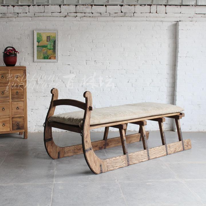 美式乡村贵妃榻手工制作定制家具