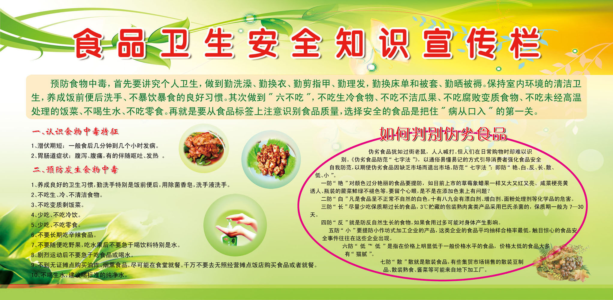 608海报印制海报展板素材921食品卫生安全知识宣传栏