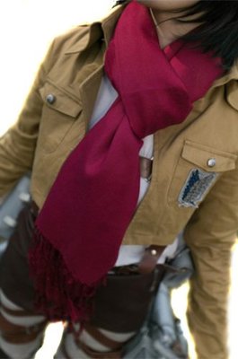 进击的巨人三笠阿克曼仿羊绒围巾