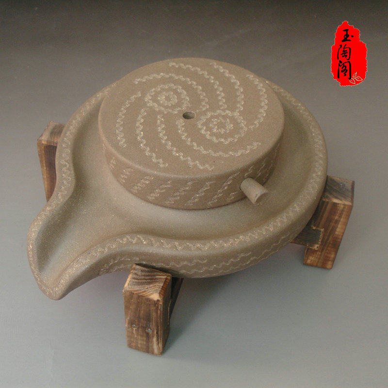 特价紫砂石磨磨盘 石来运转 宜兴正品紫砂壶杯垫 精品茶具送壶垫