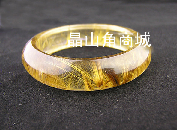 晶山角商城天然钛晶发晶手镯
