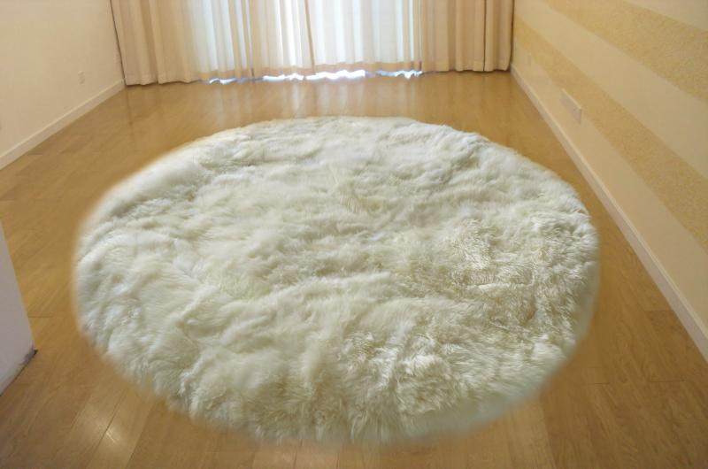 澳洲纯羊毛圆形床垫 地毯 客厅卧室地垫 加厚椅垫 沙发 汽车坐垫