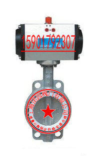 上海团园阀门D671X-16P 304材质 气动不锈钢对夹软密封蝶阀 DN150