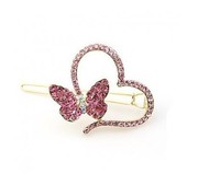 C047 good jewelry-Korean version-Butterfly hairpin rhinestone clip Korea jewelry tiara hair accessories