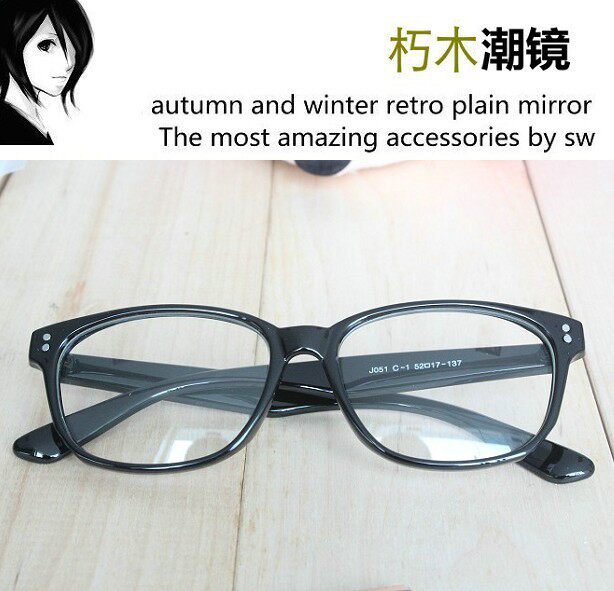 潮人男女明星款眼镜架黑色余文乐文艺平光镜全框韩版黑框眼镜框