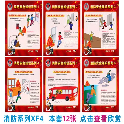 消防安全标语挂图 企业防火宣传海报 工厂车间消防知识常识展板