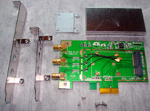 电脑pci转接卡 PCI转接卡无线网卡PCI e1X转接卡三SMA高低档板台式