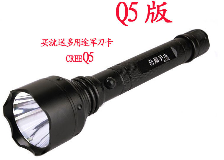 正品进口Q5led充电远射王 强光手电筒户外巡逻防爆500米