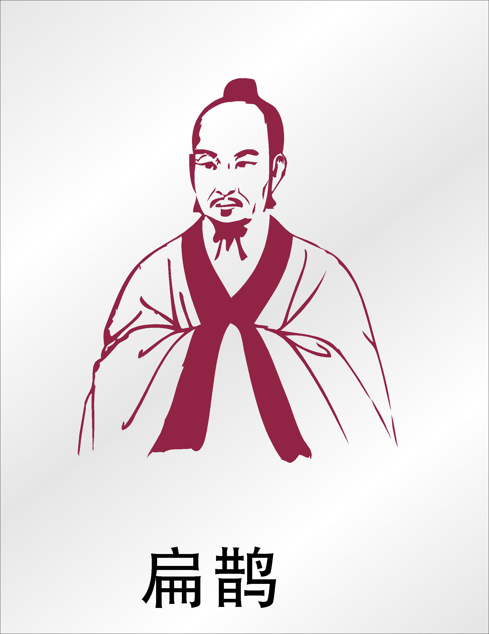 589海报印制海报展板素材43中国古代名医扁鹊画像