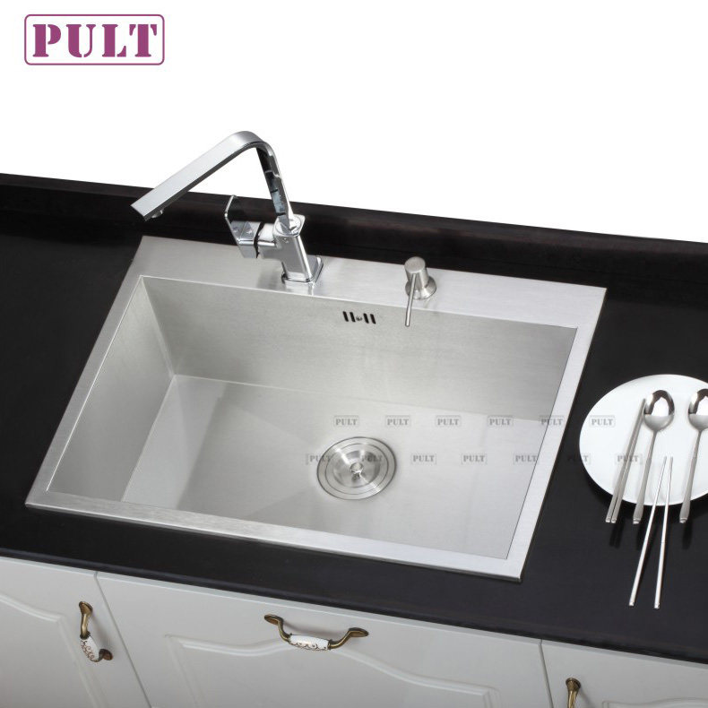 PULT kitchen undercounter manual water tank right angle Large Single Food grade 304 Stainless steel thickening Traysin the Decoration main material , Kitchen , Kitchen pots/Sink , Sink Package  category - from Buy2taobao.com to provide professional Taobao agent buy service