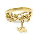 私人订制字母戒指定做带名字指环戒子带吊坠镶钻18K黄金C.Zung