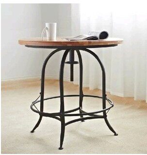 American style Iron art round table Retro Do the old Iron art Solid wood table table Nostalgic coffee tablein the Residential furniture , Categories , Tea table  category - from Buy2taobao.com to provide professional Taobao agent buy service