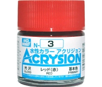 MR.HOBBY/郡仕 N3 红色 ACRYSION系10ml水性模型油漆