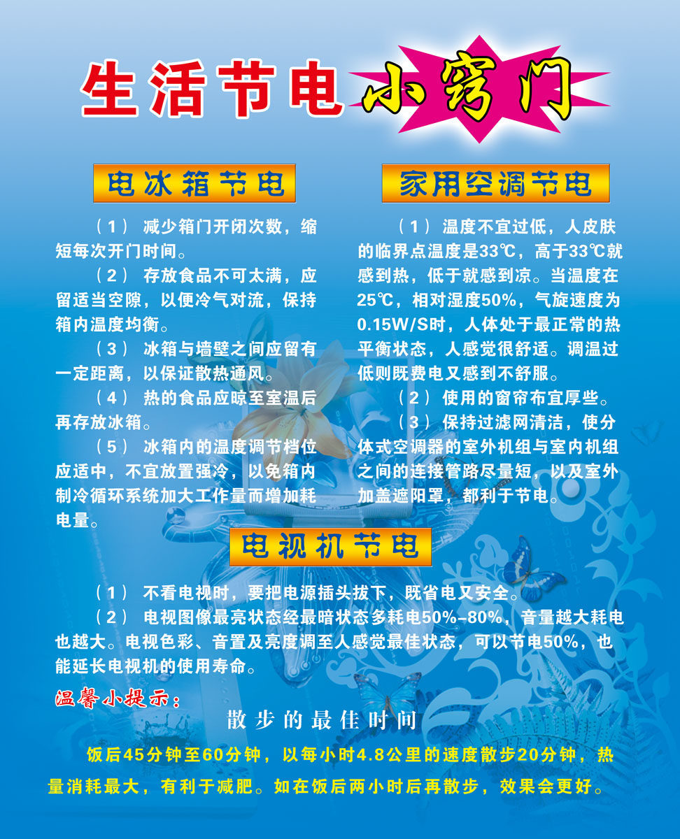 570海报印制海报展板素材271生活节电小窍门