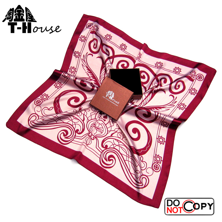 肉色花卉夏季小方巾男士丝巾\围巾\领巾NS1232 精致礼盒