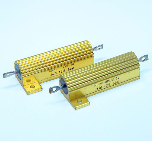 进口墨西哥 0.52R 50W MICRO HS-50 0.52欧 铝壳线绕电阻 0.52Ω