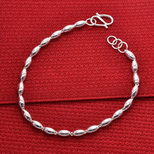 Silver bracelet, beads, children's accessory for adults, silver 999 sample, custom made