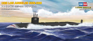HB/小号手军事拼装模型航船 1/700美国SSN-688洛杉矶号潜艇87014
