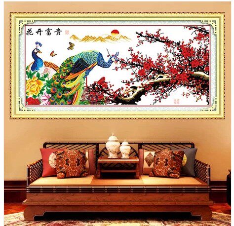 accurate printing Cross stitch Rich flowers Mui Dr. Chen Peacock Plum Primula Figure Significant new patternin the Home Fabric , Stitch &amp; Tools Accessories , Cross Stitch Kit  category - from Buy2taobao.com to provide professional Taobao agent buy service