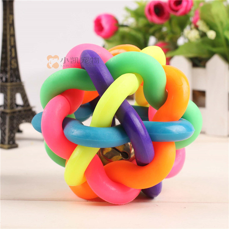 宠物七彩铃铛球 编织球彩色发声球 泰迪狗狗玩具 弹力球橡胶球7cm在类目 宠物/宠物食品及用品, 猫/狗玩具, 橡胶球/球形玩具中 - 来自Buy2taobao.com提供专业的淘宝代购服务