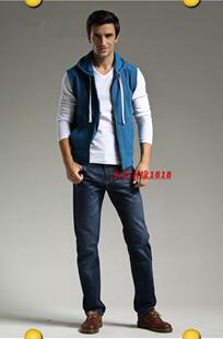 时尚 马甲 潮连帽拉链卫衣外套马甲 春装 2020新款