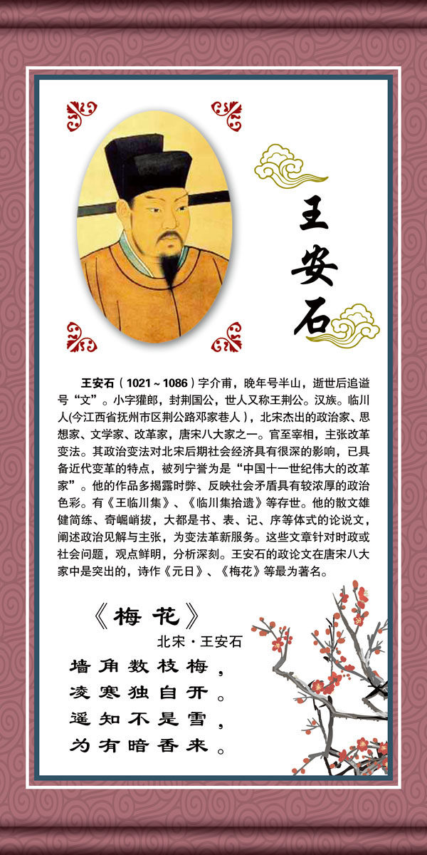 572海报印制海报展板素材368王安石简介绍名人名言格言(2)