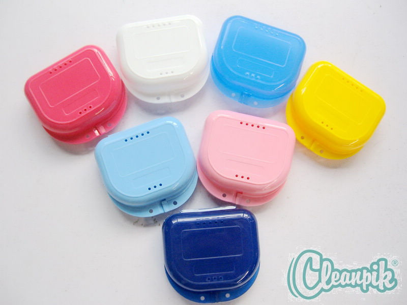 cleanpik带孔便携盒色彩无毒假牙