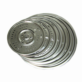 加厚不锈钢蒸片垫子 蒸盘蒸架蒸屉蒸笼片 馒头垫钢垫蒸格18-42cm