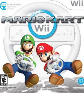 wii方向盘 WII/WII U马里奥赛车方向盘 圆形右手柄玛丽方向盘
