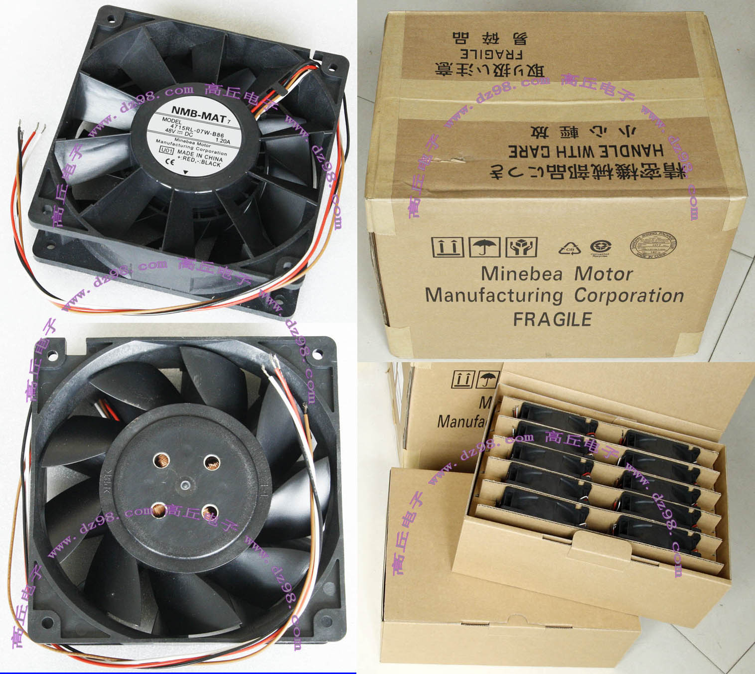 全新原包装NMB-MAT 4715RL-07W 48V 1.2A滚珠轴承 大流量暴力风扇
