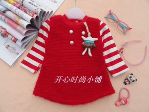 2020秋冬装韩版女童idea婴儿宝宝打底衫卫衣连衣裙加绒加厚外套
