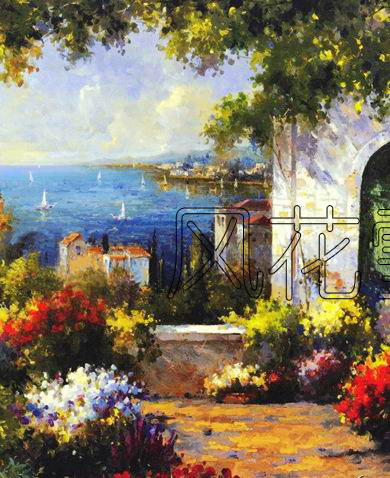 超清晰彩色十字绣重绘图纸/源文件  地中海风景26