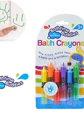 原装bath crayons正品 洗澡蜡笔轻松擦洗无痕无毒食品级不易折断